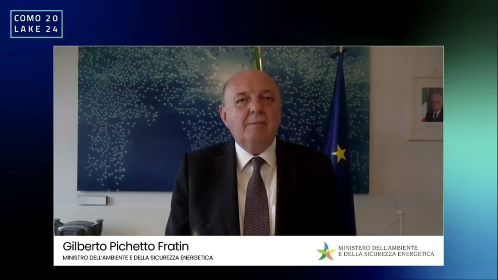 ComoLake2024. Intervento di Gilberto Pichetto Fratin, del 17 ottobre