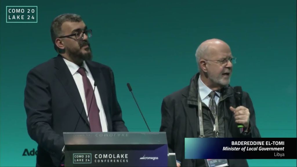ComoLake 2024. Intervento di Badereddine El-Tomi, Minister of Local Government, Libya, del 16 ottobre
