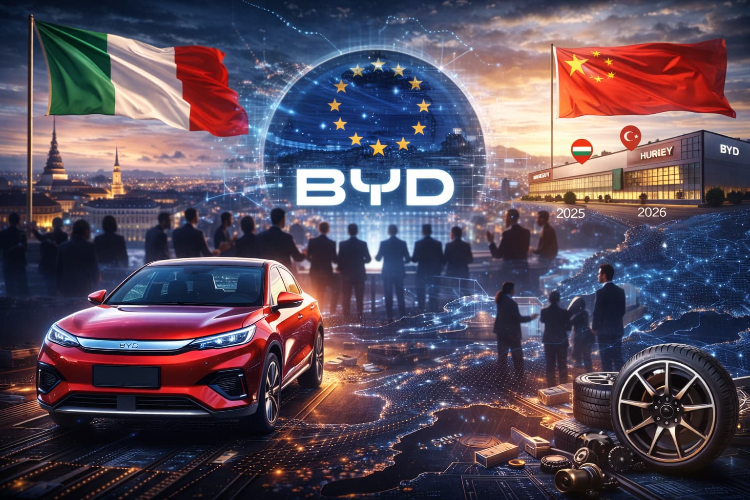 Auto elettrica. Byd consolida la sua presenza in Europa e incontra 300 fornitori italiani