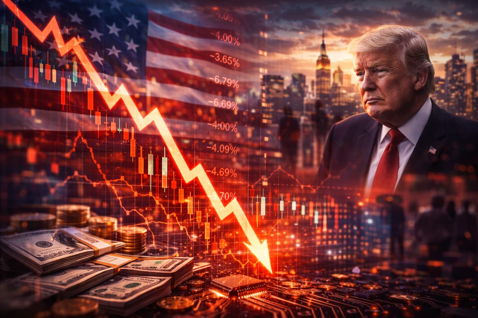 Wall Street in caduta libera. 4 trilioni di dollari bruciati tra tariffe e incertezza