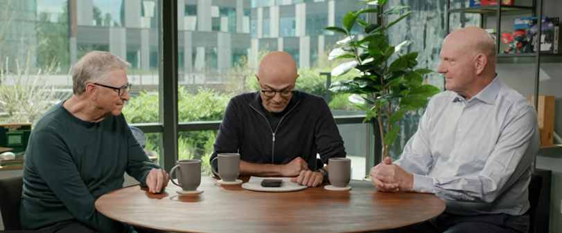 Microsoft Copilot riunisce Bill Gates, Steve Ballmer e Satya Nadella