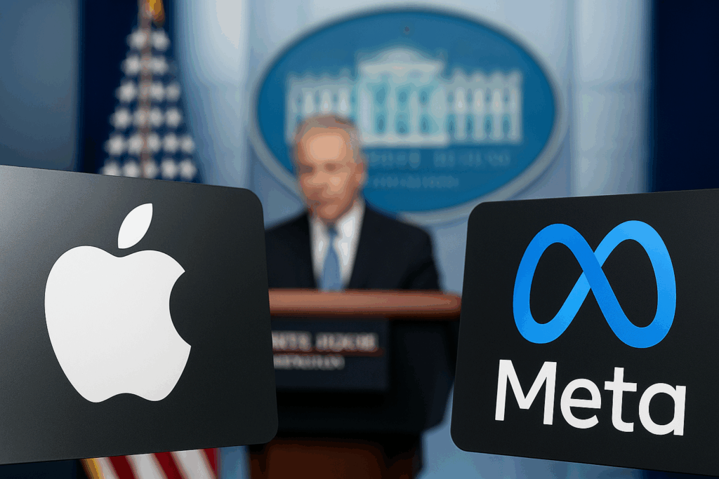 Apple e Meta multate dalla UE: la Casa Bianca accusa Bruxelles di “estorsione economica” e apre un nuovo fronte USA-Europa sul Digital Markets Act