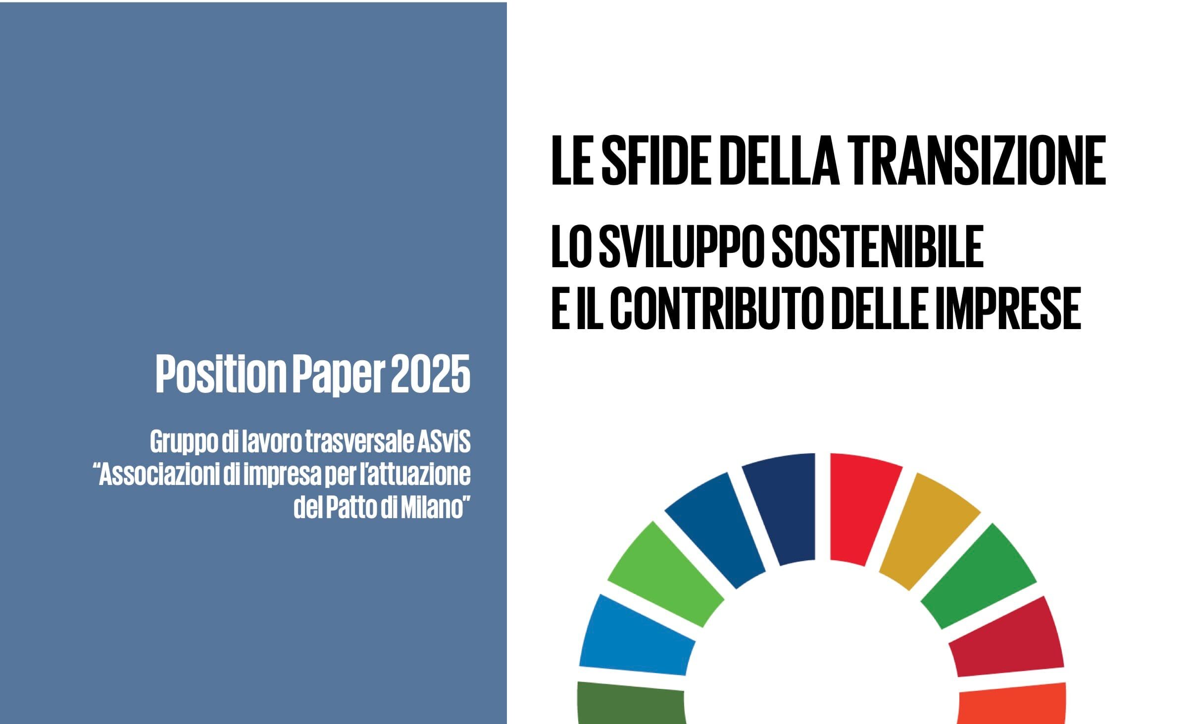 Position Paper ASviS 2025 doppia transizione ecologica e digitale imprese italiane clima rinnovabili competenze finanza sostenibile