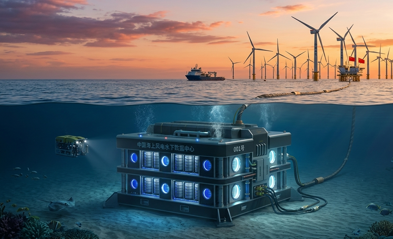 La Cina porta l’intelligenza artificiale sott’acqua: il primo data center eolico sottomarino apre una nuova era